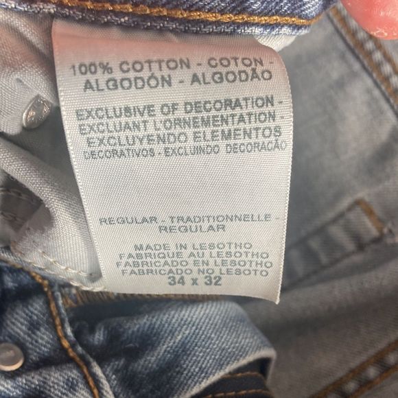 Mens 34x32 Signature Levi Strauss & Co Reg Straight Blue Jeans - Picture 7 of 16